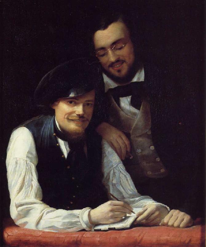 Franz Xaver Winterhalter Self Portrait of the Artist with his Brother, Hermann